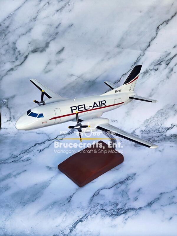 Model of Saab 340A Pel-air Aircraft with detailed craftsmanship.